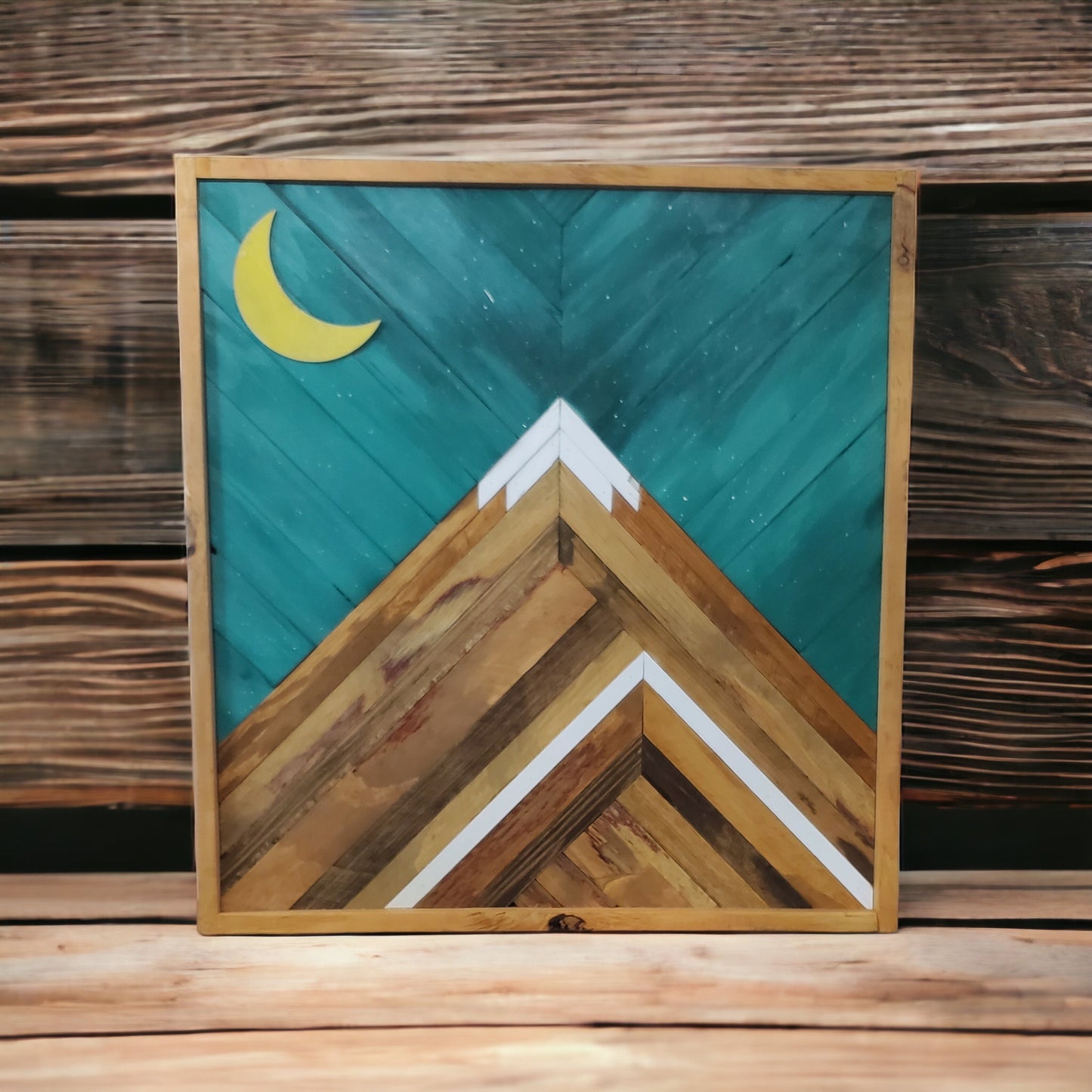 Teal Blue 1 Peak 20x20