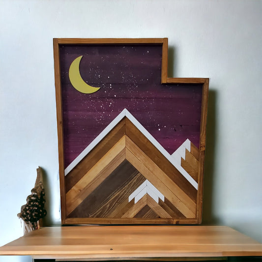 Dark Purple Utah 2 Peaks 21x17