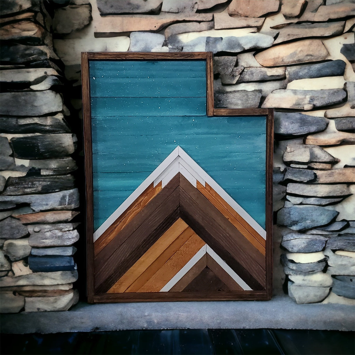 Teal Blue Utah 1 Peak 20x15