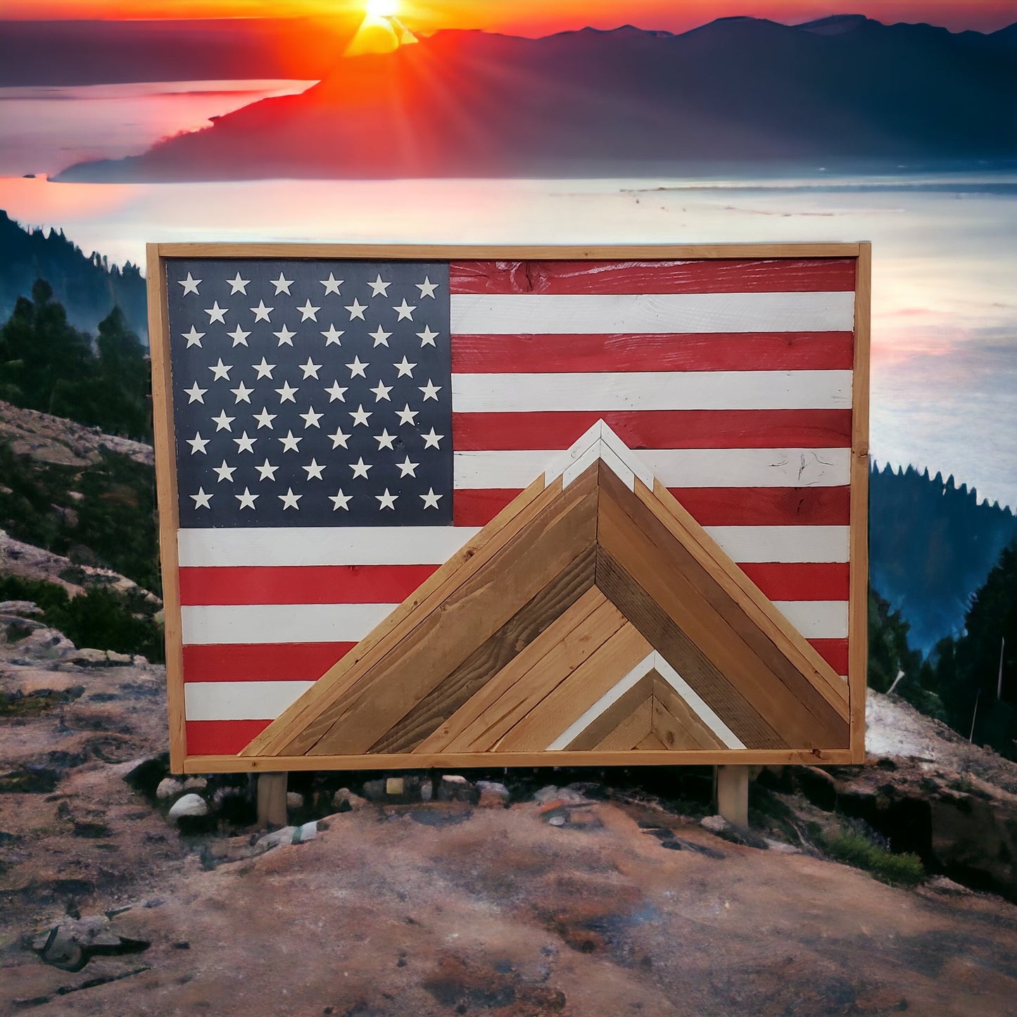 U.S. Flag 1 Peak 24x21