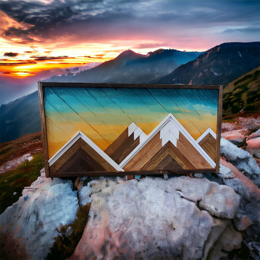 Blue and Orange Sunset 4 Peak 25x12