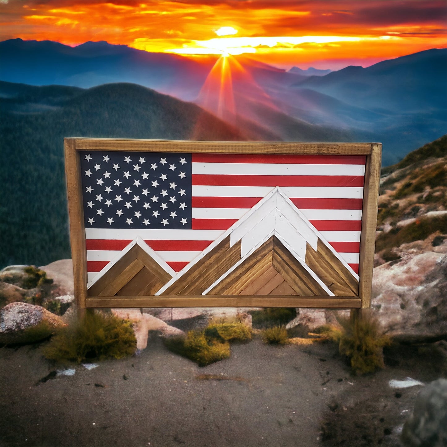 U.S. Flag 2 Peak 25x14