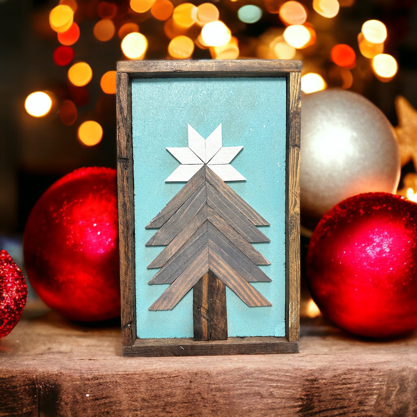 Light Blue Tree 13x8